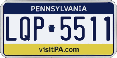 PA license plate LQP5511