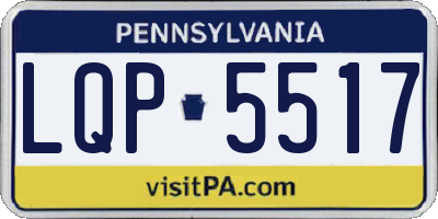 PA license plate LQP5517