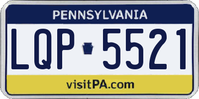 PA license plate LQP5521