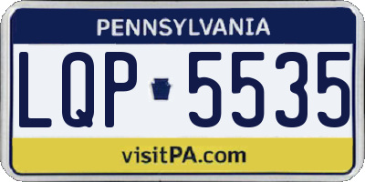 PA license plate LQP5535