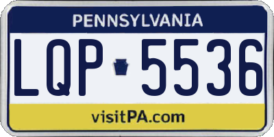 PA license plate LQP5536