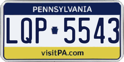 PA license plate LQP5543