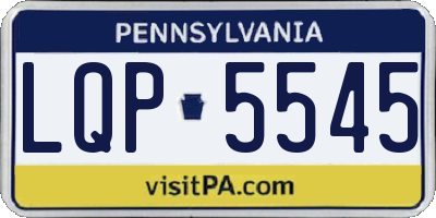 PA license plate LQP5545