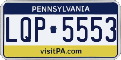PA license plate LQP5553