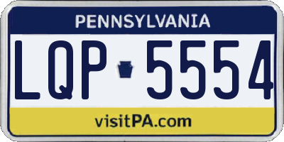 PA license plate LQP5554