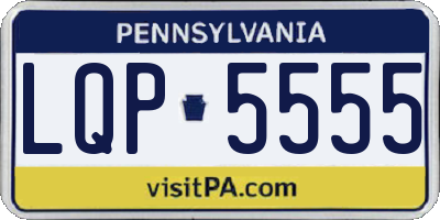 PA license plate LQP5555