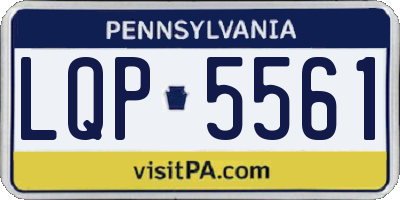 PA license plate LQP5561