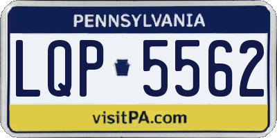 PA license plate LQP5562