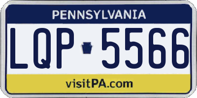 PA license plate LQP5566