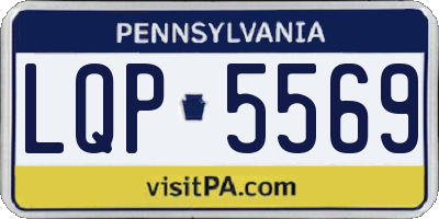 PA license plate LQP5569