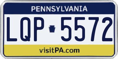 PA license plate LQP5572