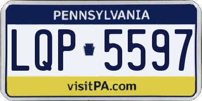 PA license plate LQP5597