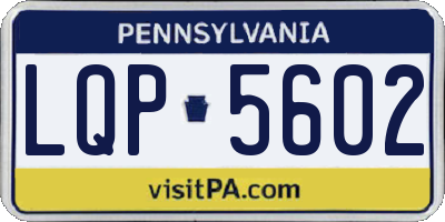 PA license plate LQP5602