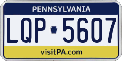 PA license plate LQP5607