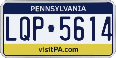 PA license plate LQP5614