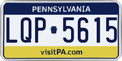 PA license plate LQP5615