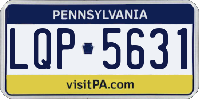 PA license plate LQP5631