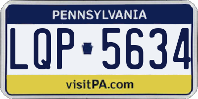 PA license plate LQP5634