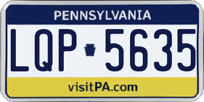 PA license plate LQP5635