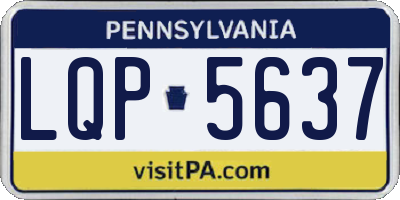 PA license plate LQP5637
