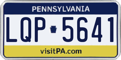 PA license plate LQP5641