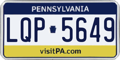 PA license plate LQP5649