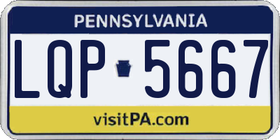 PA license plate LQP5667