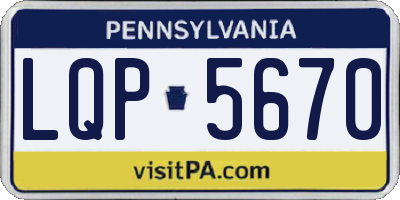 PA license plate LQP5670