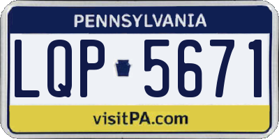 PA license plate LQP5671