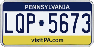 PA license plate LQP5673