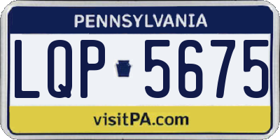 PA license plate LQP5675