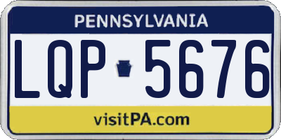 PA license plate LQP5676