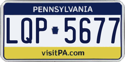 PA license plate LQP5677