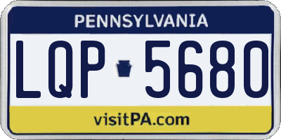 PA license plate LQP5680