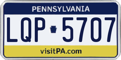 PA license plate LQP5707