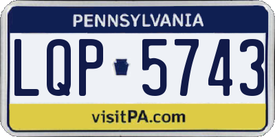 PA license plate LQP5743