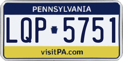 PA license plate LQP5751