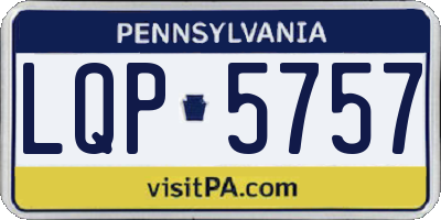 PA license plate LQP5757