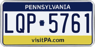PA license plate LQP5761