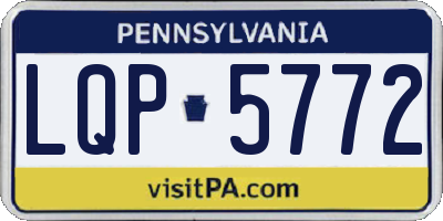 PA license plate LQP5772