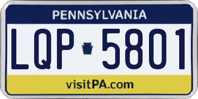 PA license plate LQP5801