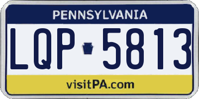 PA license plate LQP5813