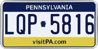 PA license plate LQP5816