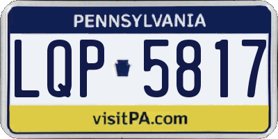 PA license plate LQP5817
