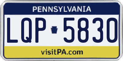 PA license plate LQP5830