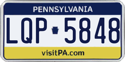 PA license plate LQP5848