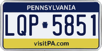 PA license plate LQP5851