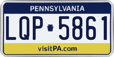 PA license plate LQP5861