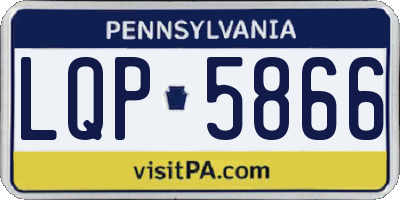 PA license plate LQP5866