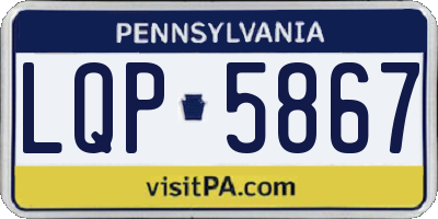 PA license plate LQP5867